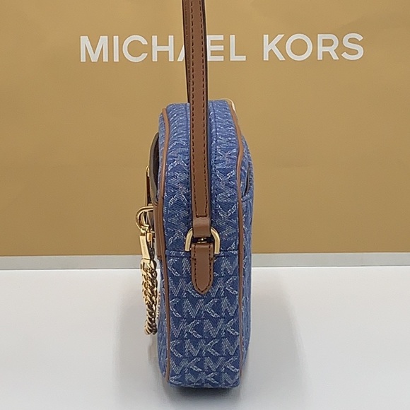 Michael Kors Jet Set Item Large East West Zip Chain Crossbody XBody 
Denim - Picture 4 of 16